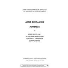 ASME B31.5a-2005