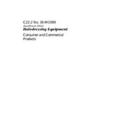 CSA C22.2 NO. 36-M1989 (R2004)